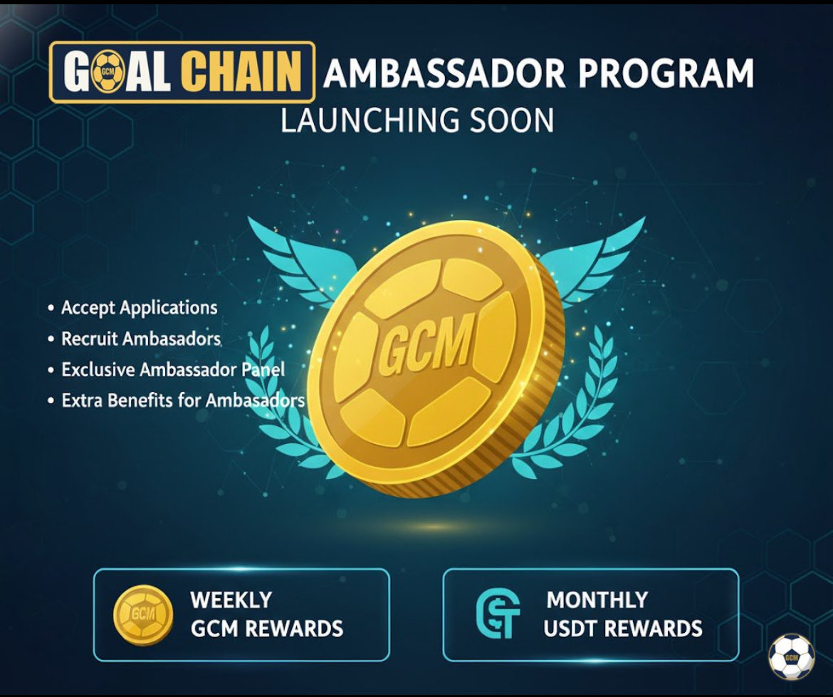 GoalChainUSA's tweet photo. GCM Ambassador Program is Loading!

We are launching the Goal Chain Ambassador Program!
If you have strong social media influence and want to represent our project, this is your chance.
✅ Applications can be submitted via:
📩 X (Twitter) DM
📧 support@goalmanager.io
@GCMcoin https://t.co/pt4MfzqbfB