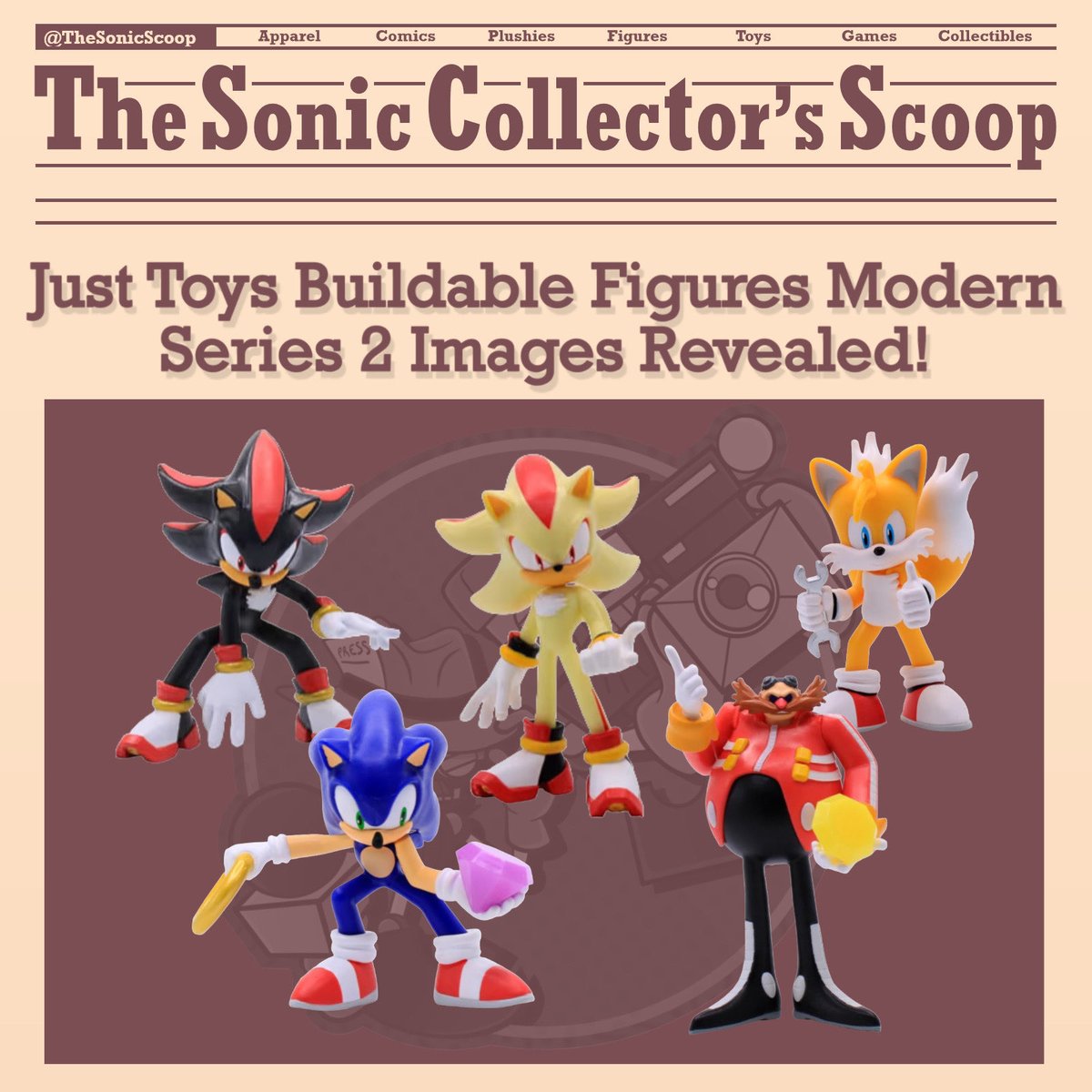 TheSonicScoop's tweet photo. 🚨JUST TOYS SCOOP🚨

Series 2 of the Just Toys Sonic the Hedgehog modern buildable figures has been revealed!

The lineup introduces Super Shadow and Eggman, with the rest of the wave including Sonic, Shadow, and Tails with brand new poses and accessories! https://t.co/l2BFG5gVaR