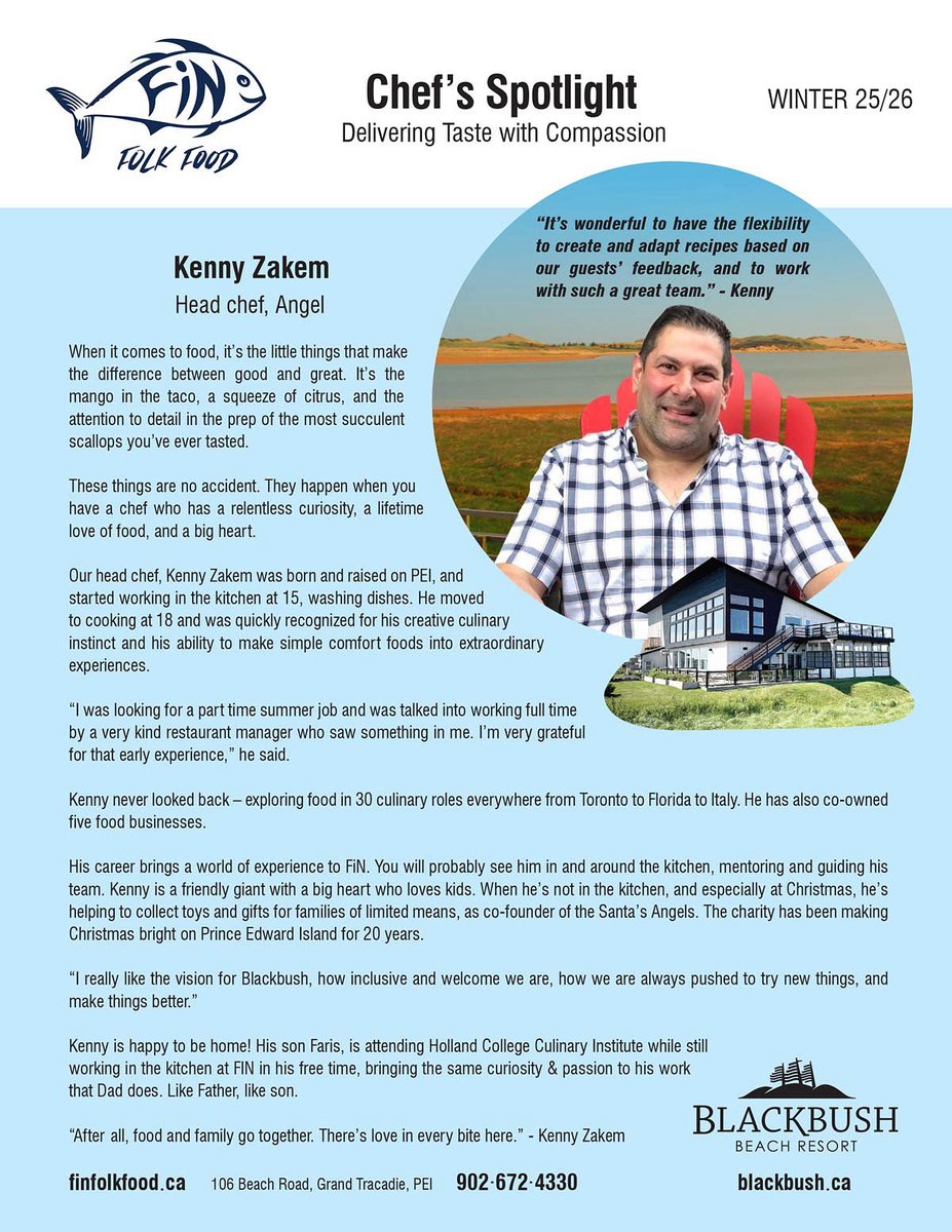 Success comes in a lot of ways but when you visit @finfolkfood our success is not just our food and experience, it’s how it is put together by a great team and by a special Angel Chef who goes beyond helping people… here’s to Chef Kenny 🙏