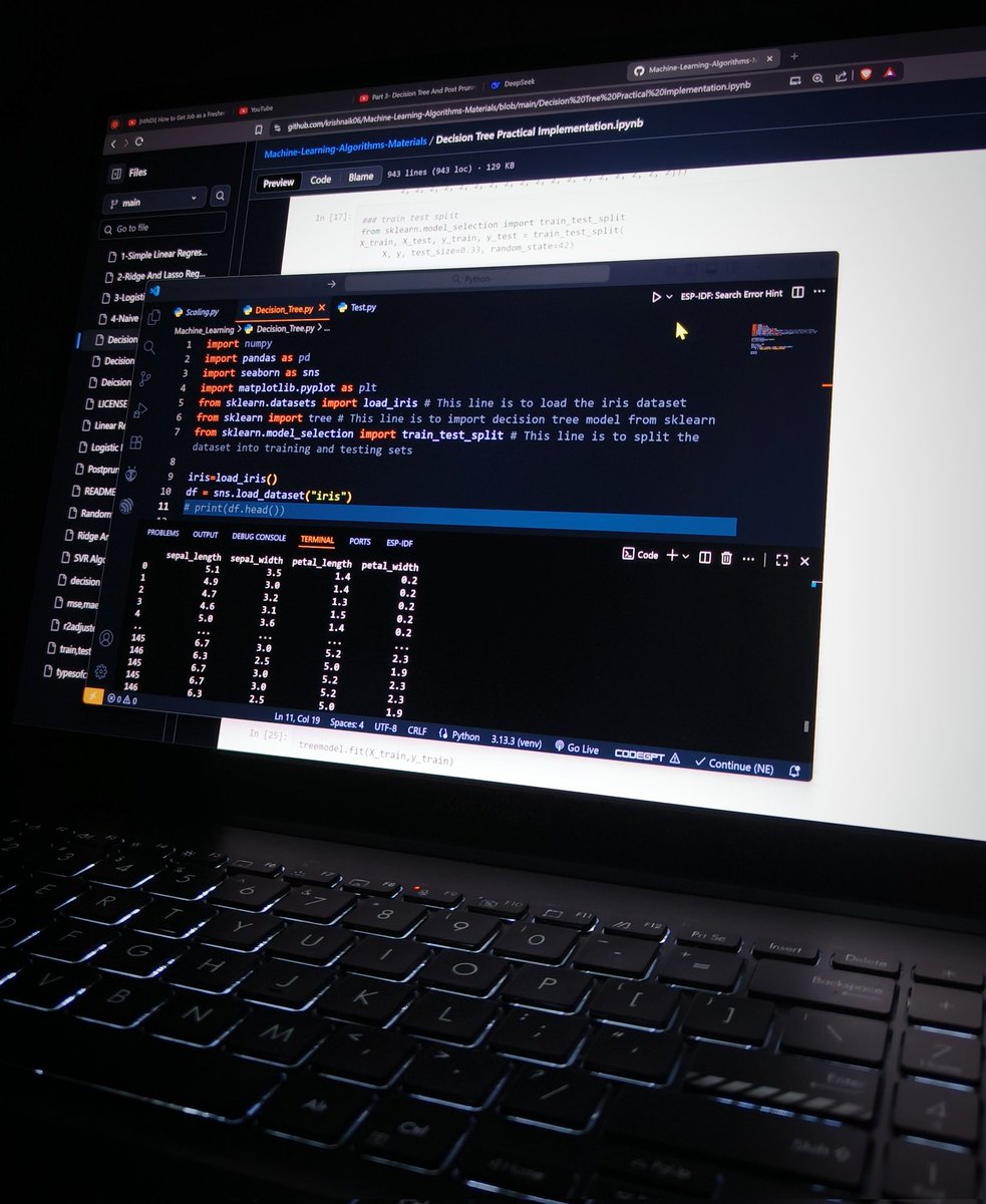 Om_Dohe's tweet image. Get Back to work! Well, after doing all the enjoyment I keep my dedication constant for my passion and goal! Currently I am learning Machine learning from all the free sources like Doc, GitHub and YouTube. What about you ? 😎
#machinelearningprojects #Python
#CoderProblems