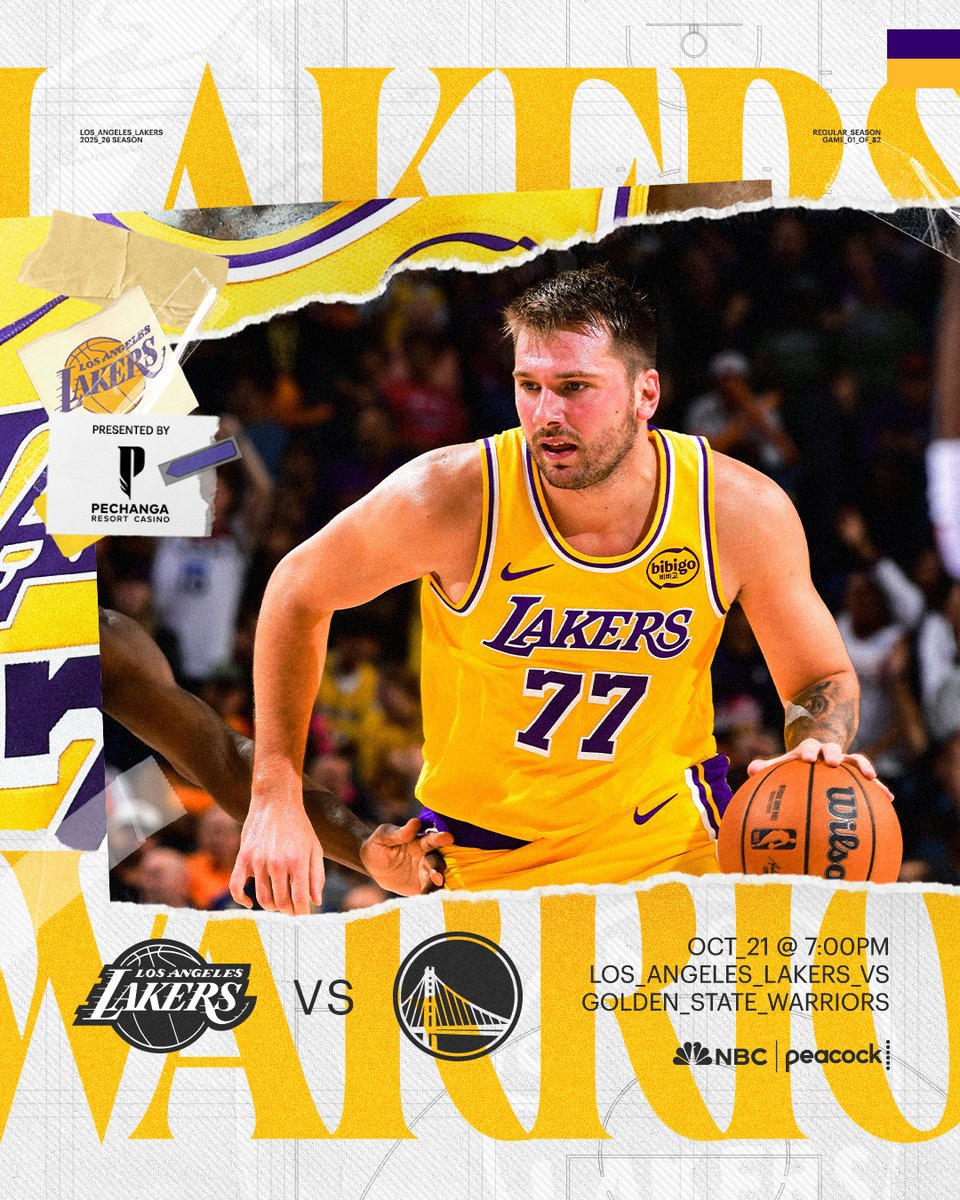 Los Angeles Lakers (@lakers) on Twitter photo The wait is over, Lakers basketball is BACK
π: 7:00 PM PT
πΊ: NBC, Peacock
π»: ESPN LA 710/1330 KWKW
Presented by <a href="/PechangaCasino/">Pechanga Resort Casino</a> The wait is over, Lakers basketball is BACK
π: 7:00 PM PT
πΊ: NBC, Peacock
π»: ESPN LA 710/1330 KWKW
Presented by <a href="/PechangaCasino/">Pechanga Resort Casino</a>