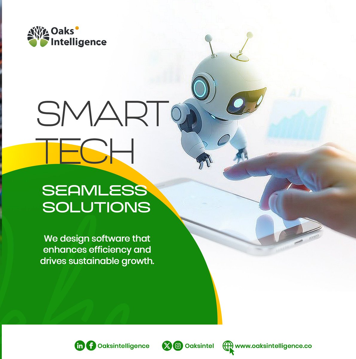 Oaksintel's tweet image. Smart Tech for a Smarter Future 

At Oaks Intelligence, we create intelligent software that simplifies processes, boosts efficiency, and powers sustainable growth.
Because innovation should be seamless, smart, and sustainable. 💡

#OaksIntelligence #SmartTech #Innovation