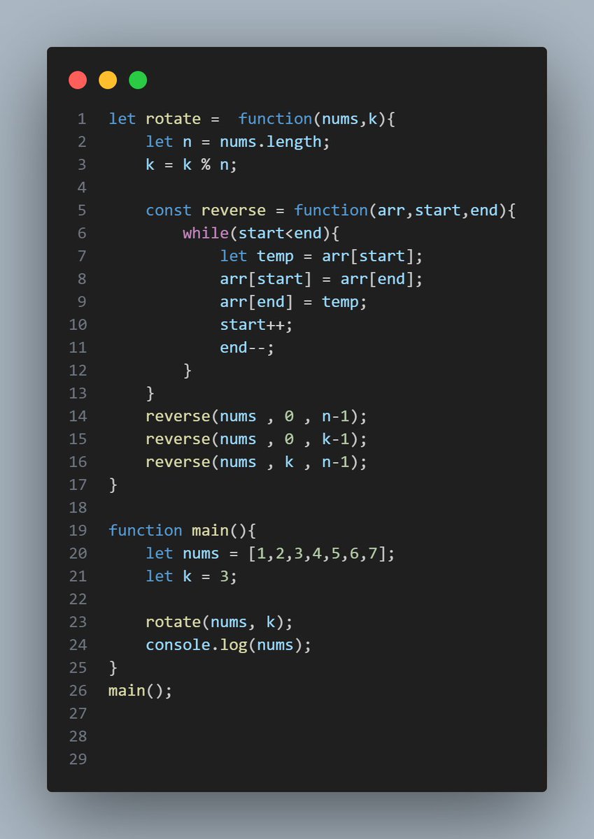 Ankitsingh97923's tweet image. 💻 Practicing core data structure problems in JavaScript!
Solved:
1️⃣ First Repeating Element in an array
2️⃣ Rotate Array using three-step reversal method
Small steps → Stronger foundation 🚀
#JavaScript #WebDevelopment #DSA #LearningEveryday