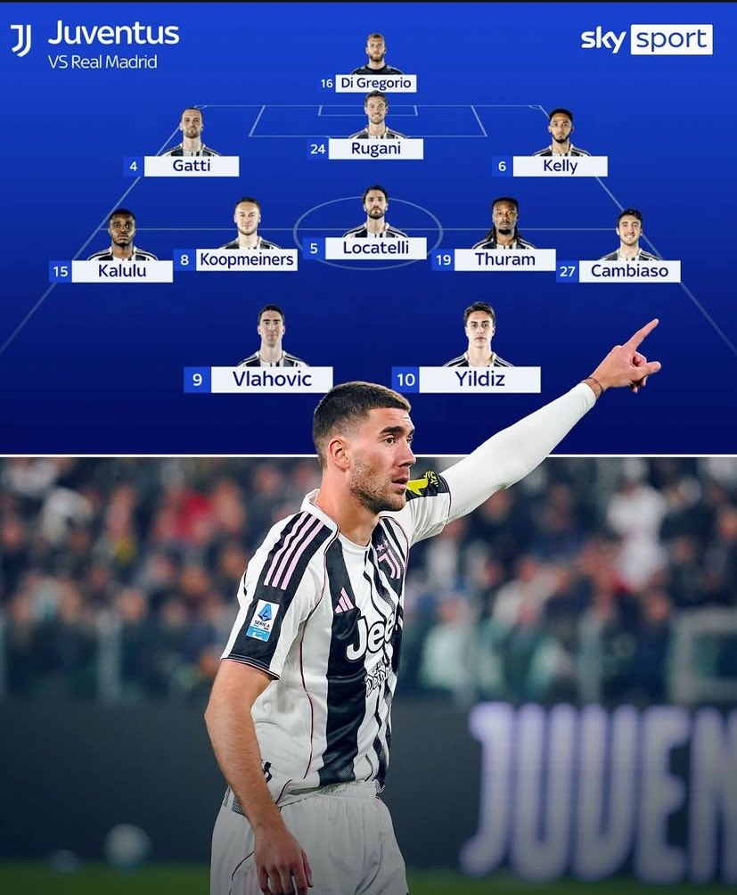 BianconeriZone's tweet photo. The expected XI to take on Real Madrid.

@SkySport | #Juventus https://t.co/TyQxR44ytO