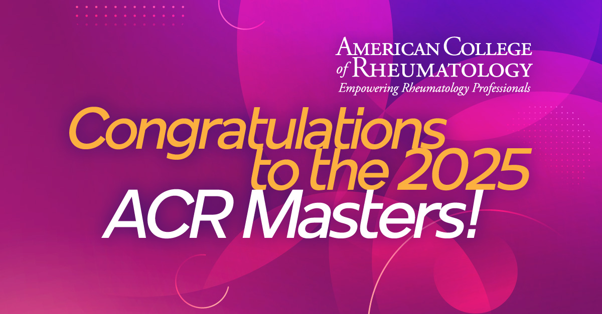 Kudos to this year’s recipients of the ACR Master designation, one of the highest honors bestowed by the College. 👏 Masters → acr.tw/3S9pQTS #ACR25