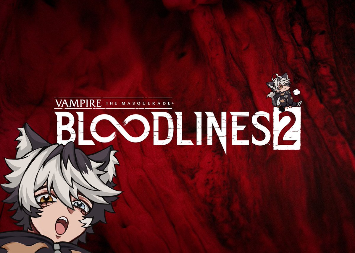 KitsuArcade's tweet photo. VAMPIRE: THE MASQUERADE BLOODLINES 2 IS FINALLY HERE‼️   

LIVE NOW‼️

🎨 - @imishhu_ 

Come by and see all the new emotes too! https://t.co/SutSH1DVdE
