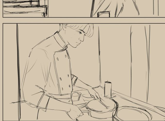 liltaire_art's tweet image. working on a wuju bakery comic (and i hate doing comic but i guess i really like suffering)