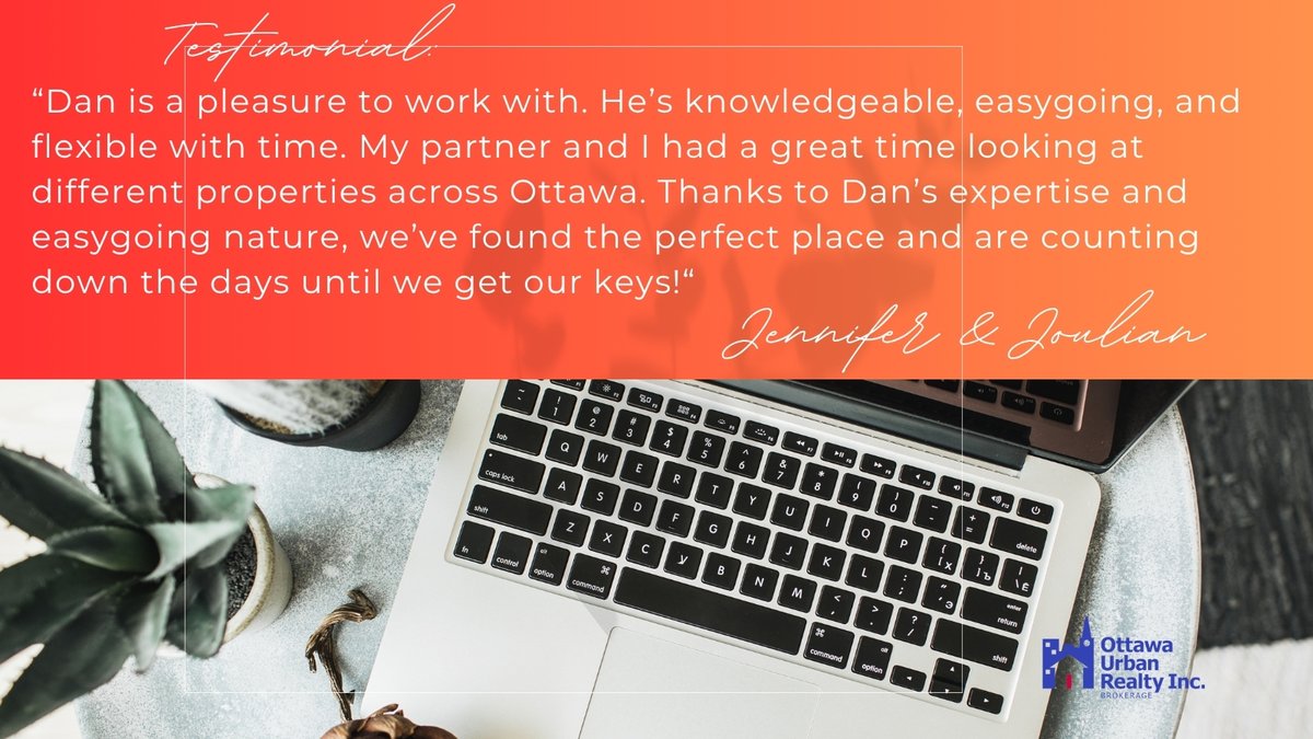 Another nice testimonial, thank you. 
ottawaurbanrealty.com/expertiseandea…