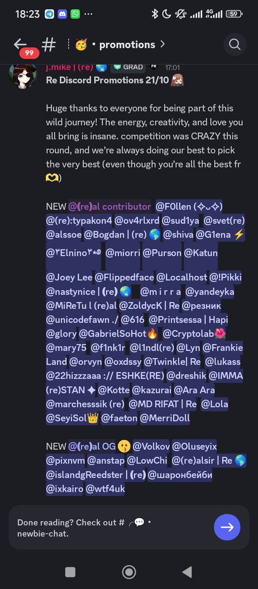 Congratulations to everyone that got a promotion today in the <a href="/re/">Re</a> community. 

Sadly I'm not part of them, but nonetheless I will keep contributing regardless cuz re does feel like home 😌

I knows it's hard to pick from so many amazing talents, the hard jobs on the team: