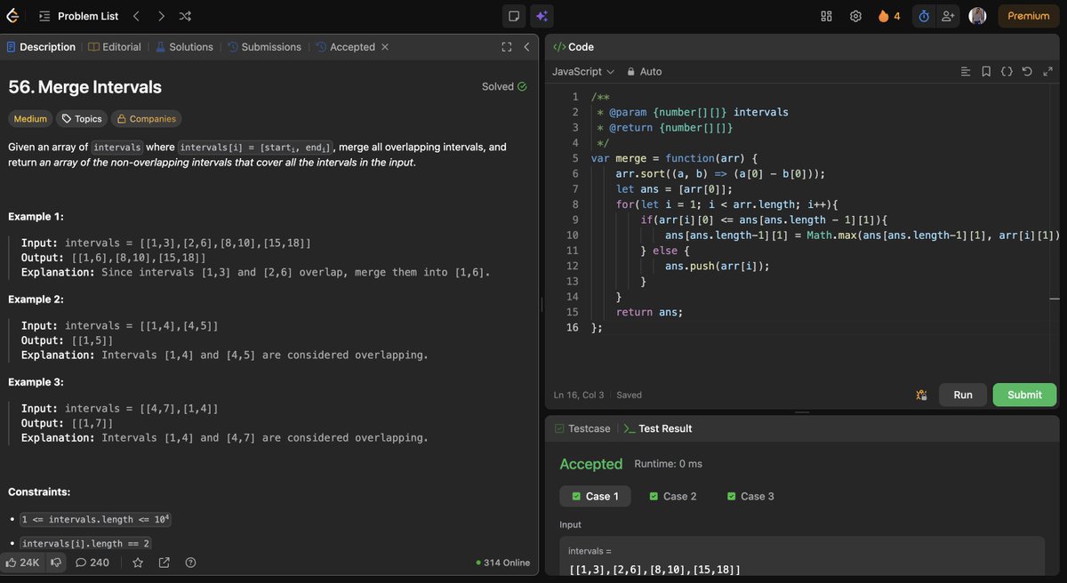 rahuls25398's tweet photo. Day 93/100 of #100DaysOfCode 💥

Solved:
🔹 Maximum Frequency of Element After Operation 1
🔹 Merge Intervals

Festivals fade, but consistency shines brighter ✨
Keep coding. Keep growing. #DSA #CodingJourney #Consistency #DiwaliVibes https://t.co/En7uLr2Nax