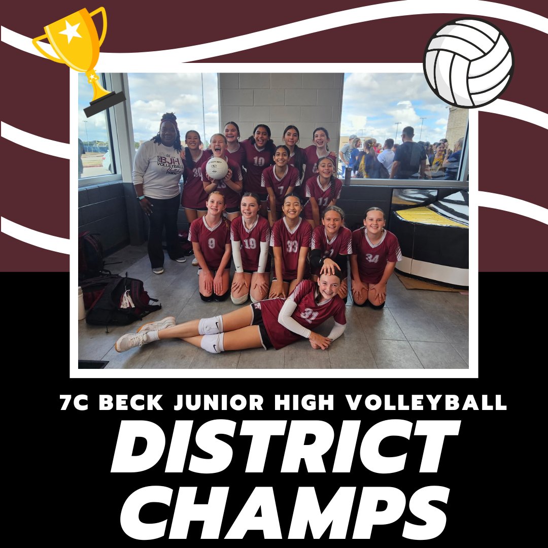 Congratulations to our Beck Bulldogs 8A, 8C, and 7C Volleyball teams for winning the district championship on Saturday!🏐🐾