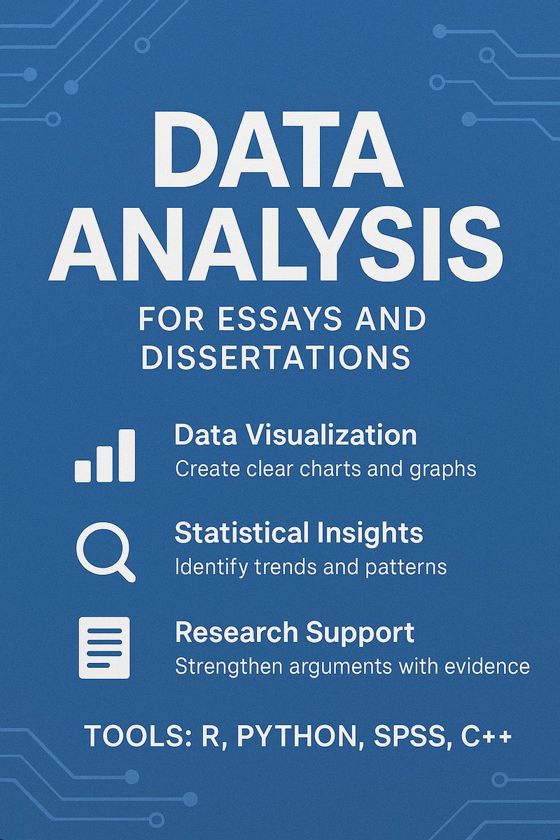 seller_christ's tweet image. Data analysis using SPSS, Excel, R, and Python. Regression analysis, visualization, or detailed statistical reporting. fiverr.com/s/yv59vX5
#spssdissertationhelp #CanadaImmigration #homeworkassignmenthelponline #DataScience #essaydue