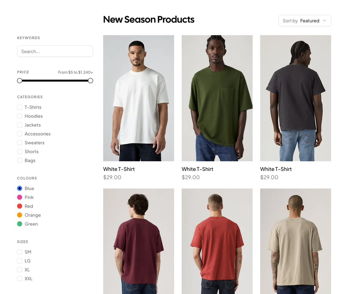 bunduidotio's tweet image. Product list and filters 🌵

➡️ made with Tailwind CSS &amp;amp; shadcn/ui