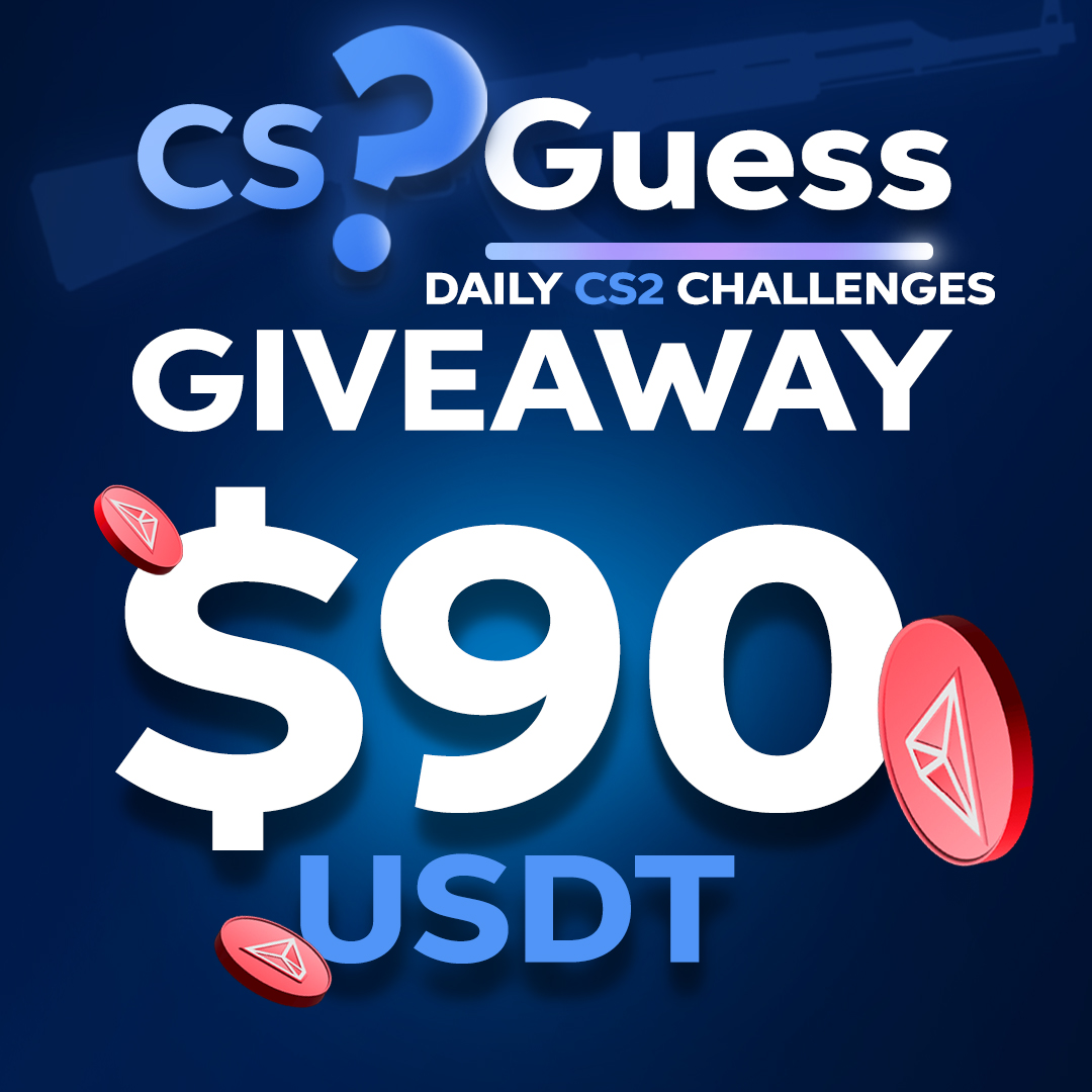 🎉 ATTENTION! GIVEAWAY!
We’re giving away $90 USDT!

To enter:
✅ Follow &amp; Like
✅ Retweet this post
✅ Tag 2 friends

Good luck, everyone! 🍀
🔗 csguess.com