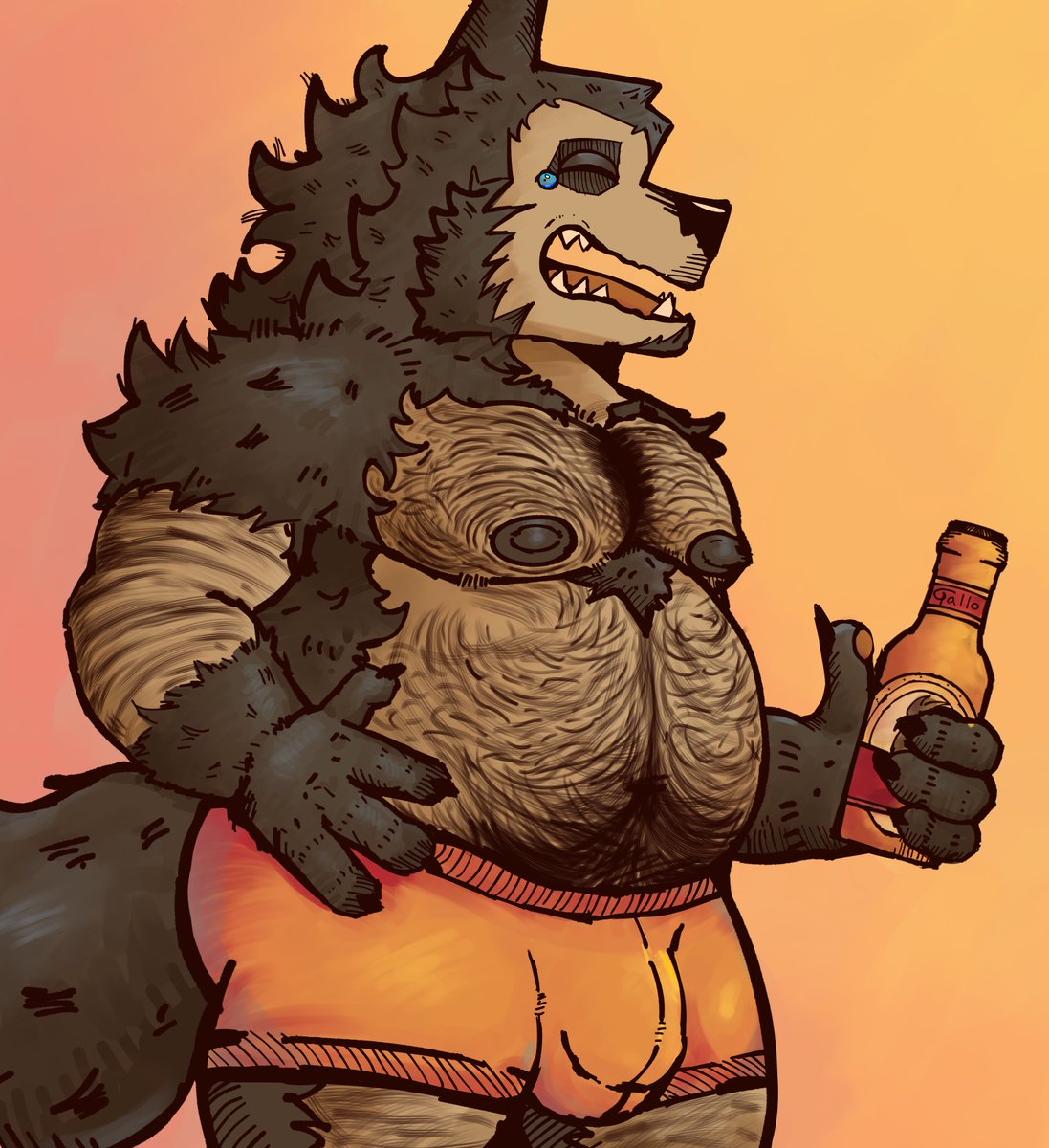 Nomas se despierta y ya anda bebiendo la perra esta