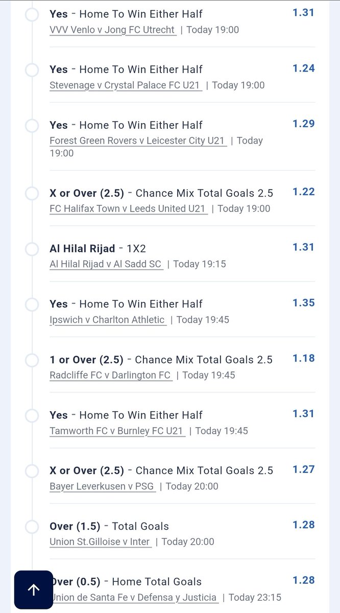 Tuesday Cooks on Betking; 

B819Q1 = 10+ Odds