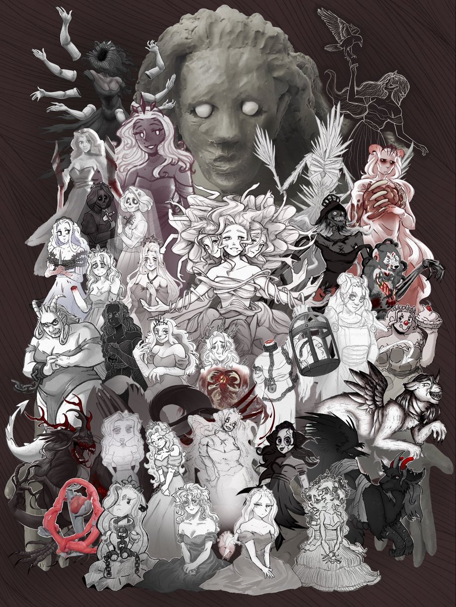 VOTEnthu's tweet image. Introducing: The vessel art collab!!

34 other artist of the discord and I have been working since September to get this done! This is a love letter not only to the game but the wonderful community as well!! 

@blacktabbygames #SLAYTOBER2025