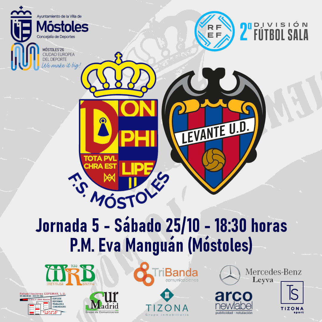 💙PRIMER EQUIPO💙
Descontando los minutos para volver a casa.
El sábado recibimos al <a href="/LUDfutbolsala/">Levante UD FS</a> 
Que nadie te lo cuente, ven a vivirlo…
<a href="/deportesmost/">Concejalía de Deportes Móstoles</a> <a href="/FutSalRFEF/">Futsal RFEF</a> <a href="/RFFM_FutbolSala/">Comité de Fútbol Sala - RFFM</a> <a href="/metalesRB/">Metales Rio Bravo</a> <a href="/MBleyva/">Mercedes Benz Leyva</a> <a href="/TriBanda_/">TriBanda</a> <a href="/grupotizona/">Tizona Inmobiliaria</a> <a href="/PrensaSurMadrid/">Sur Madrid Periódico</a> 
#canteraazul