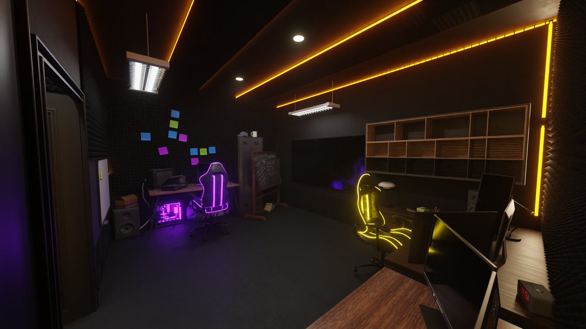 astartesanim333's tweet photo. I finished the location — if I do any more work on it, it’ll be minor.
I like the result :>
P.S. This is a shared room for the trio (N, V, Uzi) for artworks and animations. It’s not connected to any storyline.
#mdtwt #aanim #murdedrones https://t.co/mvzpfJ0E65