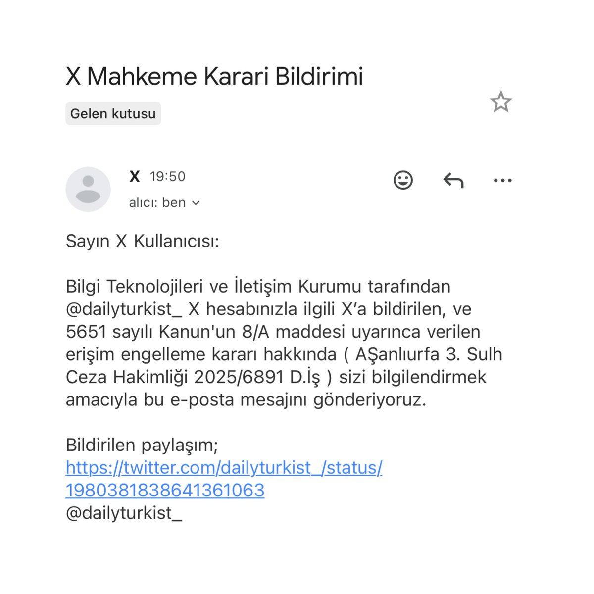 dailyturkist_'s tweet image. Kürtçü şahısla ilgili haberimize, 24 saat geçmeden erişim engeli getirildi.