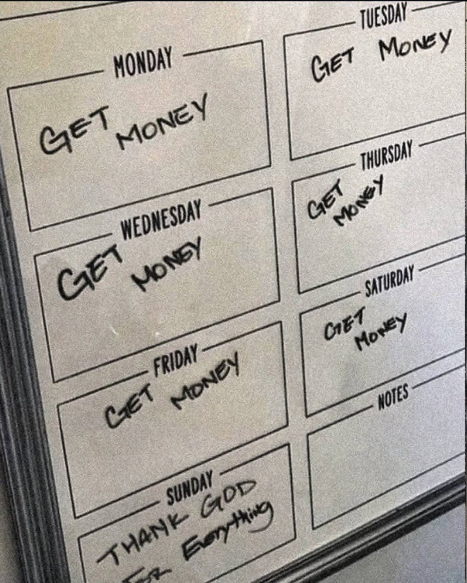 devslashtobi's tweet image. 7 days, 1 mission: Get money