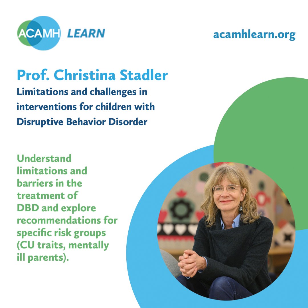 TheJCPP's tweet image. Prof. Christina Stadler (@UniBasel) explores new directions in treating #DisruptiveBehaviorDisorders — from parent training to multimodal, trauma-sensitive programs like START NOW that improve both adolescent outcomes and staff resilience. bit.ly/4gYdska