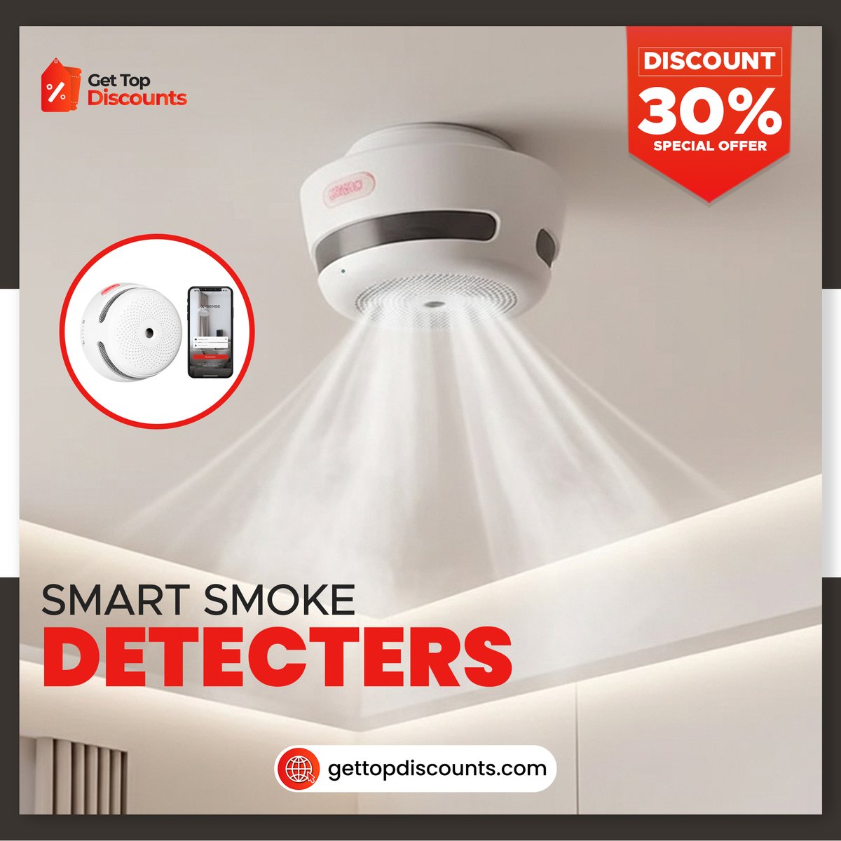 gettopdiscounts's tweet image. 🔥 Limited-Time Offer — Get 30% OFF! ⚡
Stay protected with Smart Smoke Detectors — receive instant alerts on your phone before danger strikes! 🚨
Keep your family safe with smart innovation and reliable security.
👉 gettopdiscounts.com/store/x-sense.…
#GetTopDiscounts #SmartSmokeDetector