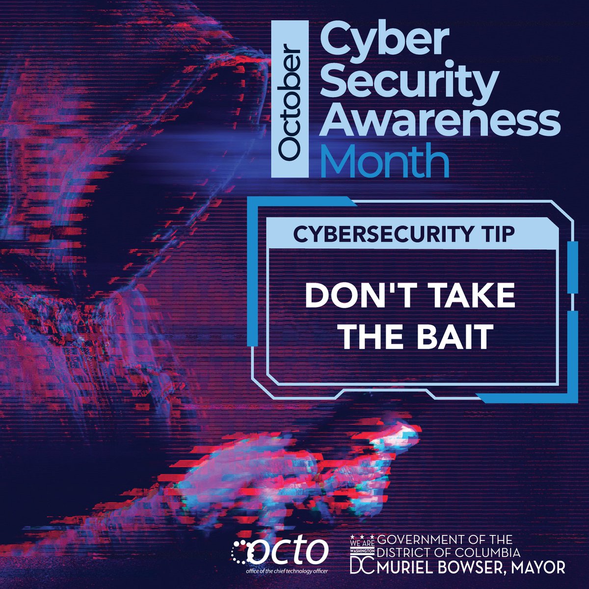 OCTODC's tweet image. 🚫Don’t take the bait. 🎣
Phishing emails often:
➡️Urge urgent action
➡️Contain typos or strange links
➡️Pretend to be someone you know
Stop. Think. Verify before clicking.
#CyberSafeDC