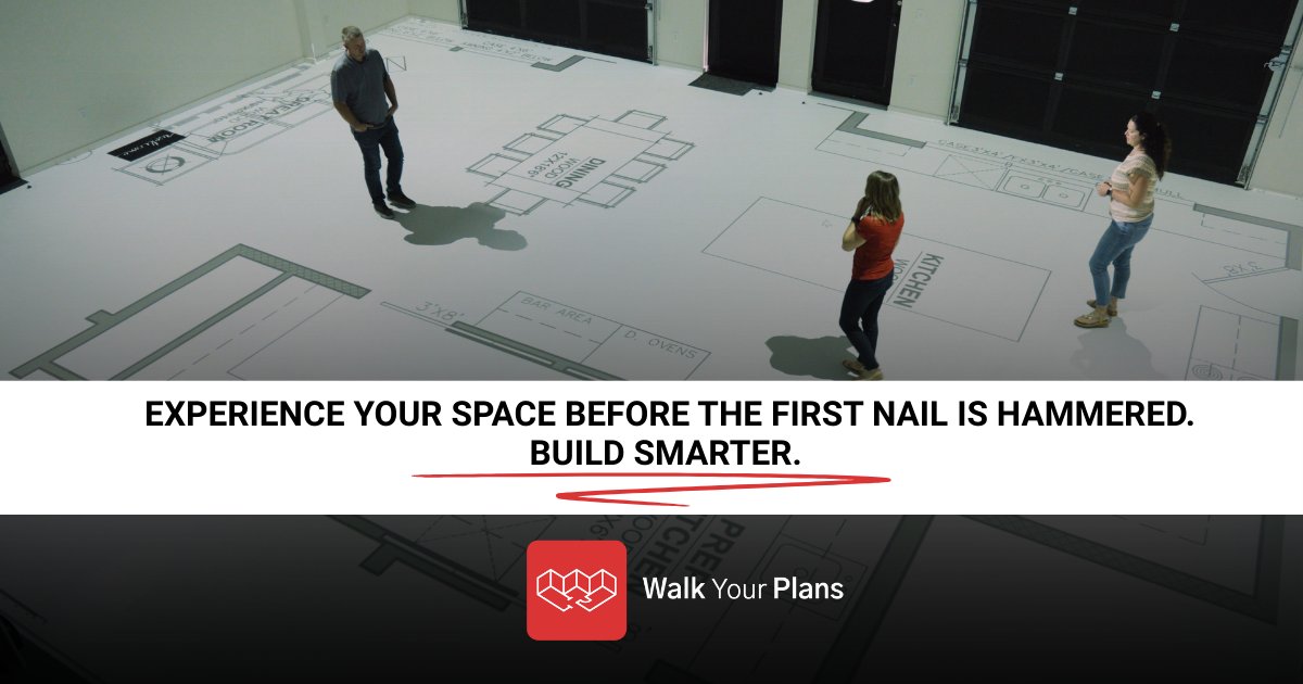 walkyourplansmn's tweet image. Experience your layout in real scale, before the first nail is hammered. It&apos;s the smart way to plan, adjust, and feel confident about your build.

#WalkYourPlans #DesignConfidence #ConstructionPlanning #BuildSmarter