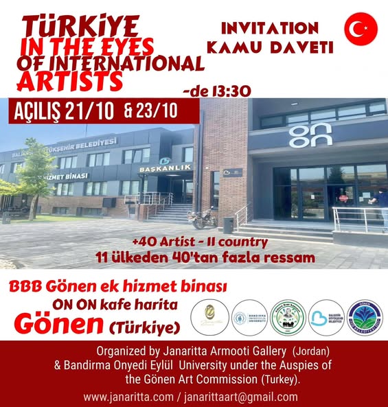 TribeAll4's tweet photo. Looking forward to exhibiting 2 pieces in the 'Turkiye In The Eyes Of International Artists' with @ janarrittarmootigallery opening today at 1.30pm in Turkey.

#angelathouless #tribeall #art #internationalartexhibition #turkey #contemporaryart https://t.co/oHePv4pWSl