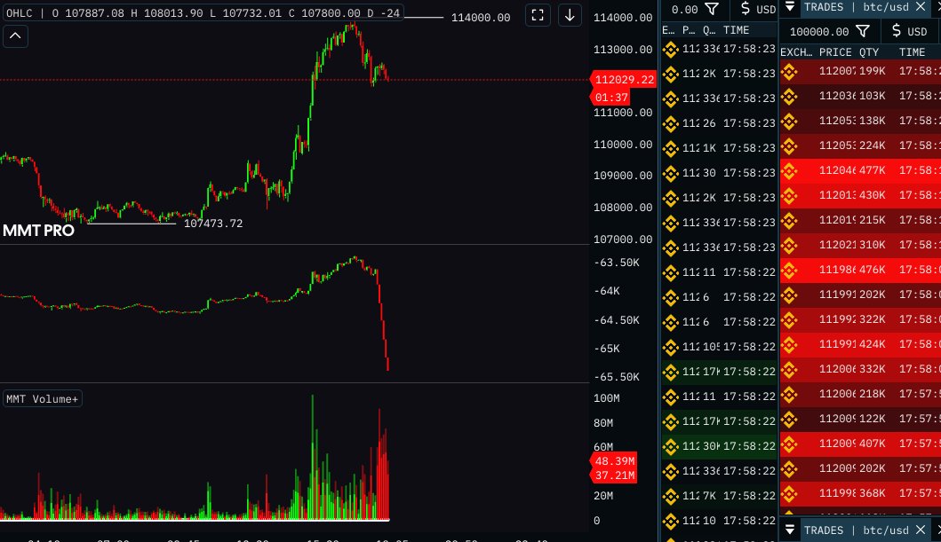 TheFlowHorse's tweet image. Binance spot just hammering the tape..