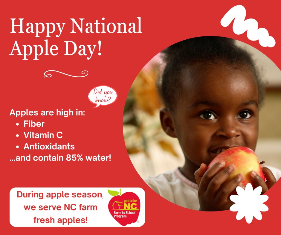 🍏🍎Happy National Apple Day! 🍎🍏
#loveservingtheu #teamucps #nationalappleday
<a href="/AGHoulihan/">Andrew G. Houlihan</a> <a href="/UCPSNC/">Union County Public Schools</a> <a href="/coolonmoore/">Colon Moore</a>
