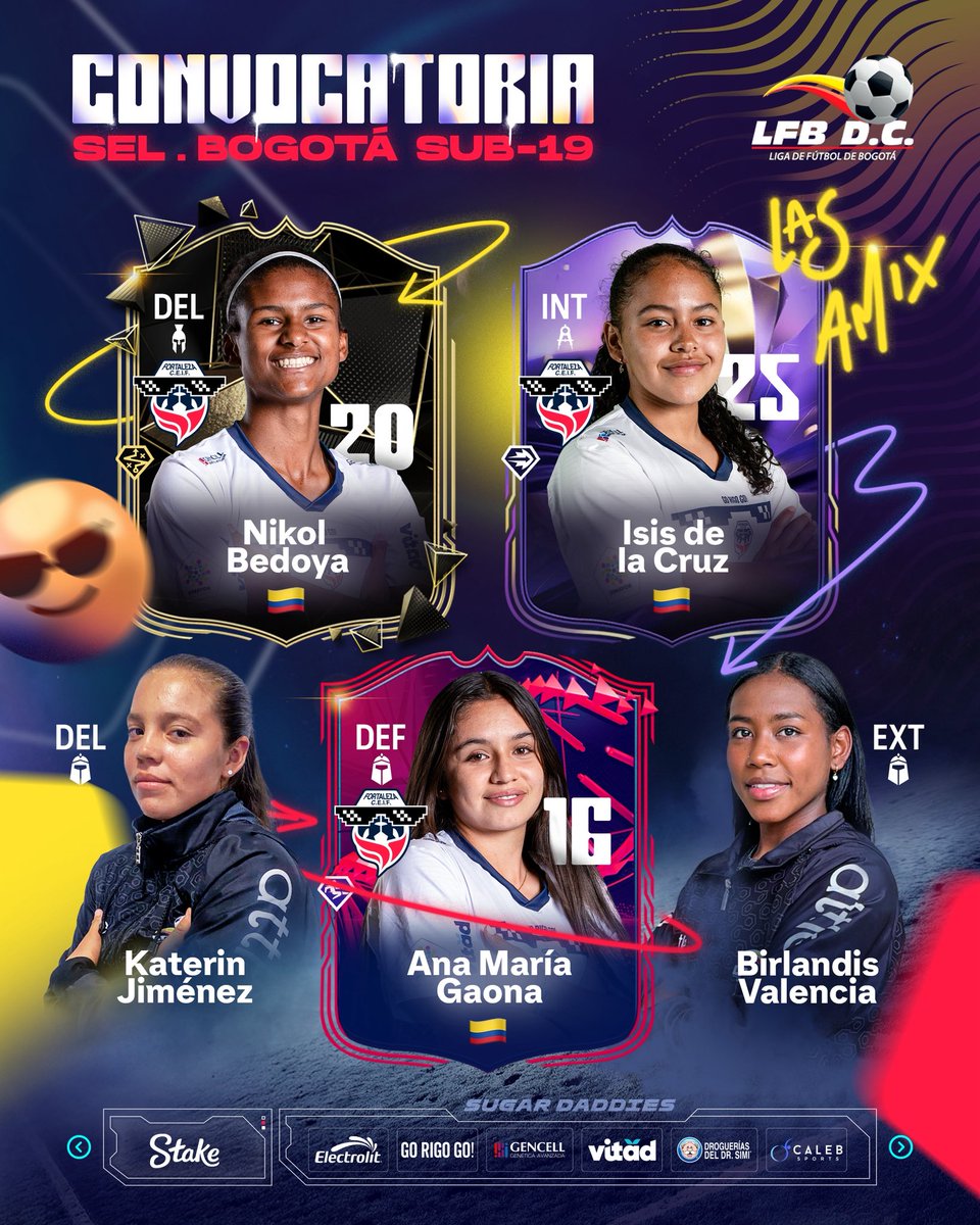 Píllense que <a href="/BogotaLFB/">Liga de Fútbol de Bogotá</a> se va pal Torneo Nacional Interligas y escogió a 5 de mis gladiadoras de la changua, mis conquistadoras de Monserrate, mis amantes del septimazo 😍

Aprovechen la hora del almuerzo pa ver el primer cotejo Vs. Atlántico 👉 facebook.com/share/16yGZZUm…