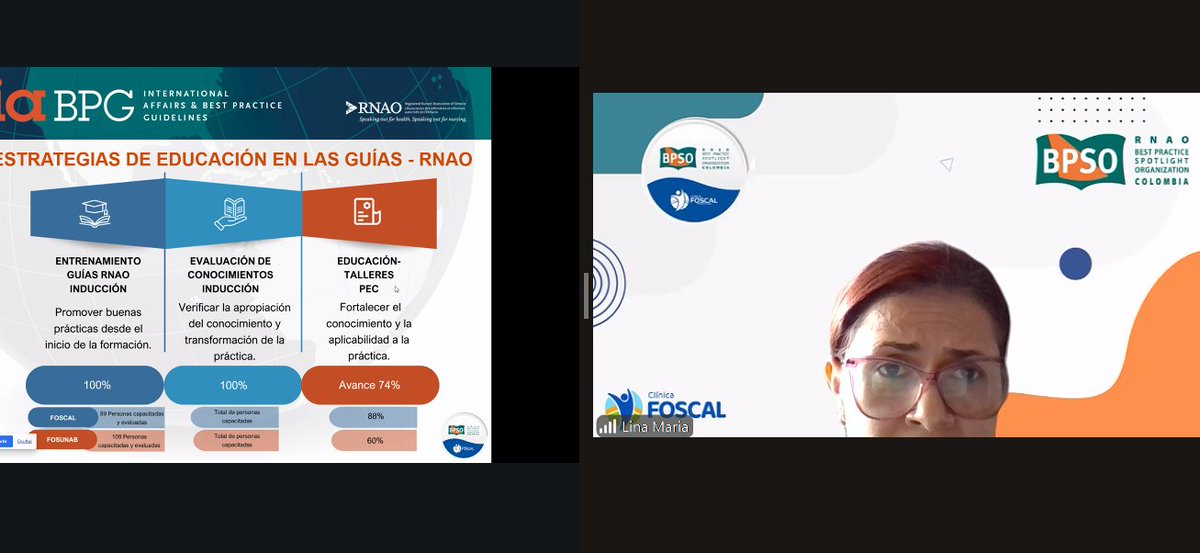<a href="/TiarePavez/">Tiare Pavez Hurtado</a> <a href="/ministeriosalud/">Ministerio de Salud</a> <a href="/RNAO/">RNAO</a> <a href="/DorisGrinspun/">Dr. Doris Grinspun 🇨🇦 RN, PhD, FAAN, O.ONT</a> <a href="/SueLeBeau1/">Sue LeBeau</a> <a href="/LhamoDolkar2023/">Lhamo Dolkar</a> <a href="/FelipeCortesCL/">Felipe Cortés Leddy</a> <a href="/BupaChile/">Bupa Chile</a> <a href="/ULagosOficial/">Universidad de Los Lagos</a> From Colombia, <a href="/clinicafoscal/">FOSCAL</a> has long been a model in #BPSO implementation. Lina María Granados shares with the #BPSO Consortium the impressive reduction in injuries and falls at the institution since joining the program.