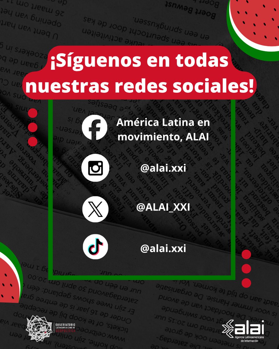 ALAI_XXI's tweet image. &quot;...un puñado de corporaciones tienen el poder de decidir qué se hace visible [...] Cuestión que [...] se mantiene como un desafío pendiente que apremia respuestas&quot;
📗Te invitamos a leer el artículo completo  👉alai.info/revista/numero…
#alai #mediosdecomunicacion #poder #palestina