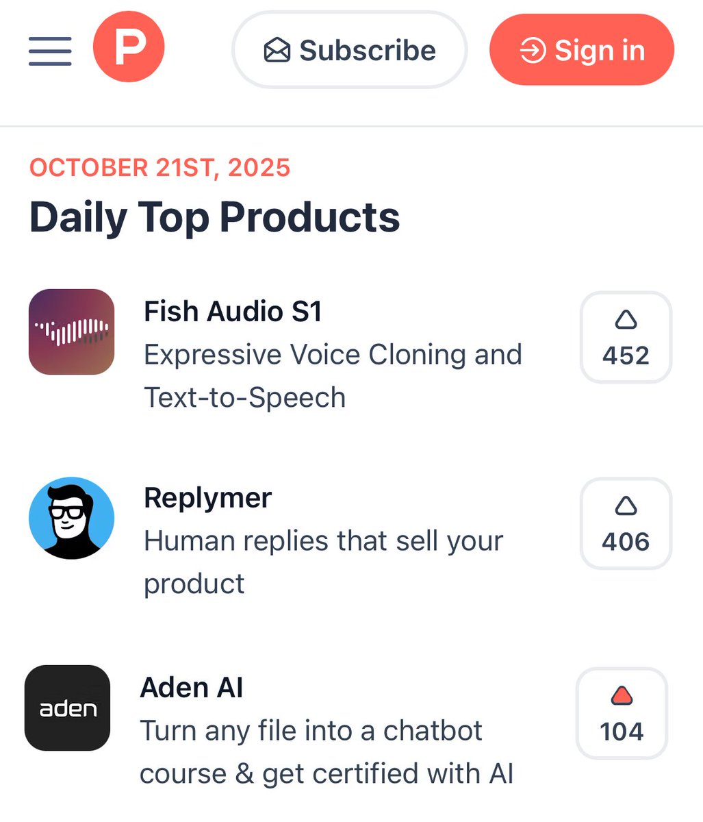 aden_hq's tweet image. 🚀 Big news  Aden AI was featured in today’s @ProductHunt Daily Newsletter! 🙌
Over 1M people just saw how we’re turning company manuals &amp;amp; SOPs into interactive AI courses.

producthunt.com/posts/aden-ai-…