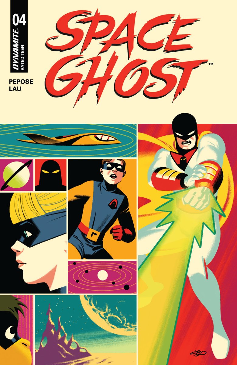 DynamiteComics's tweet image. In stores this week, Space Ghost Vol 2 #4 with covers by Franceso Mattina, Jae Lee, Michael Cho and Bjorn Barends.

#spaceghost #davidpepose #jonathanlau #francesomattina #jaelee #michaelcho #bjornbarends

dynamite.com/htmlfiles/view…