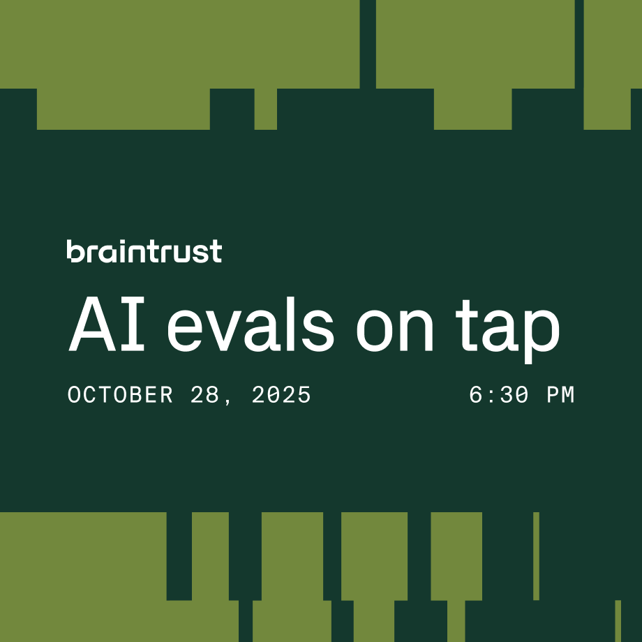 braintrust's tweet image. Join us next week for AI evals on Tap, an official @githubuniverse 2025 side event - featuring lightning talks on how real teams ship AI that works - amidst cars, coffee &amp;amp; conversations at the Motoring Club, SF. 

Sign up: luma.com/oy066i3b