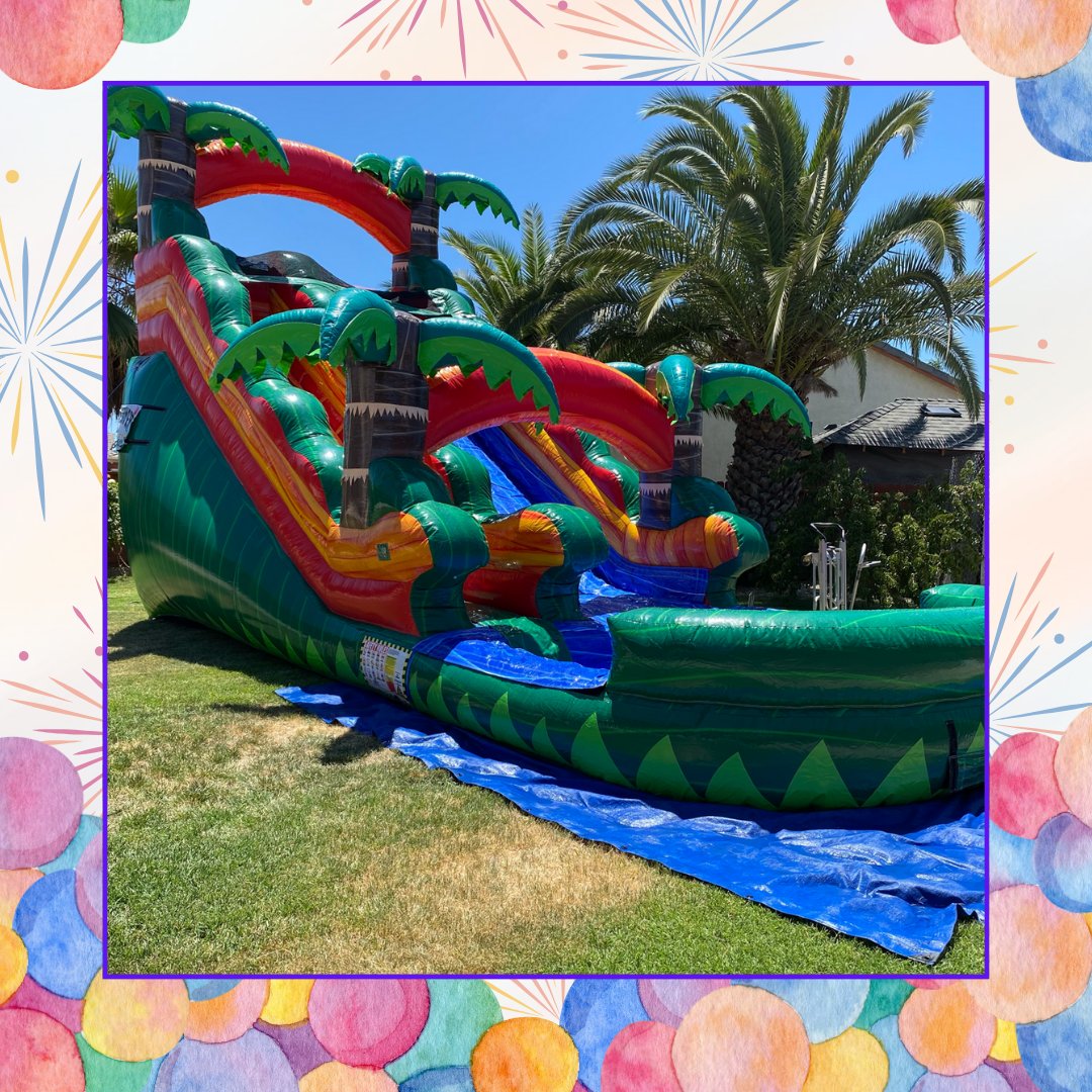 's tweet image. Parties are never complete without inflatable water slides. Cool off, race friends, and make lasting memories. Don't wait—contact us today to lock in your rental! #InflatableWaterSlides
modestobouncehouse.com/contact
