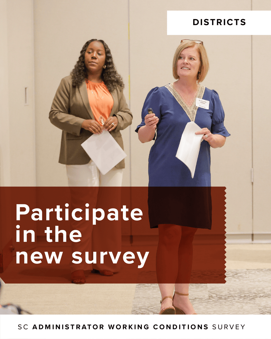 Superintendents &amp; personnel admin., info on participating in the new SC Administrator Working Conditions Survey has been sent to your district email and via postal mail.

Questions? Visit heyor.ca/SU3bh1 to learn more. 

#sc #k12 #eddata #sceducation #lovescschools