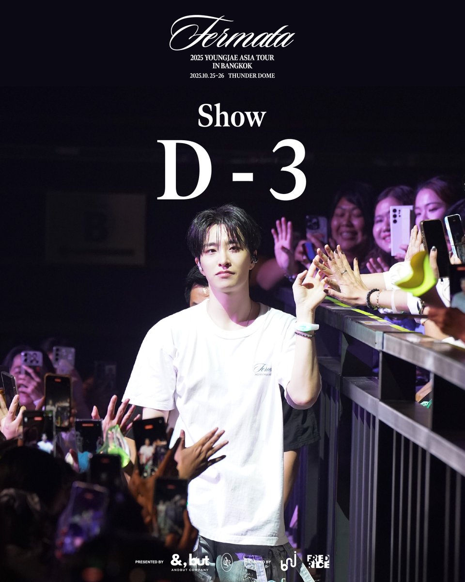 🎤𝗗-𝟯🎤 ‘2025 YOUNGJAE ASIA TOUR [Fermata] IN BANGKOK’
ติ๊ง~⏰ (ෆ˙ᵕ˙ෆ)♡ นับถอยหลังอีก 3 วันเท่านั้นก่อนถึงวันแสดง !!
สามวันทำไมมันนานจังน้า.. 😭💚
อากาเซ่ที่มีบัตรแล้ว อดใจรอกันอีกนิดเดียวเท่านั้น

ส่วนใครที่ยังไม่มีบัตร ยองแจชวนมานี่มา!🐥💫 ยังมีบัตรยืนจำหน่ายอยู่ทาง