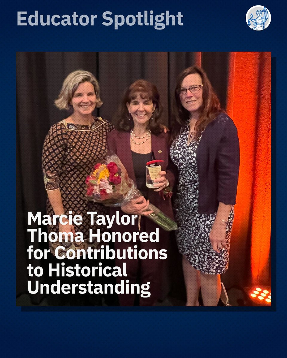 CivicEducation's tweet photo. 👏 Congrats to Marcie Taylor Thoma, our Maryland state coordinator, for receiving an Annie Award from @ACAAC for her work in the Historic Arts! A well-deserved honor for her contributions to civic and historical understanding in Maryland.

#CivicEducation #Civics #CivicEd https://t.co/RyTHCZQk4n