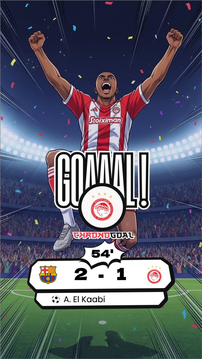 ChronoGoal's tweet photo. ⚽💥 GOOOAAAL !!
But à la 54'pour #Olympiakos Piraeus par A. El Kaabi (Assist ) !!
#UCL #ChampionsLeague #MatchDay #Football #Soccer #UEFA #LiveUCL #Goal https://t.co/Qz1eqAa1GI