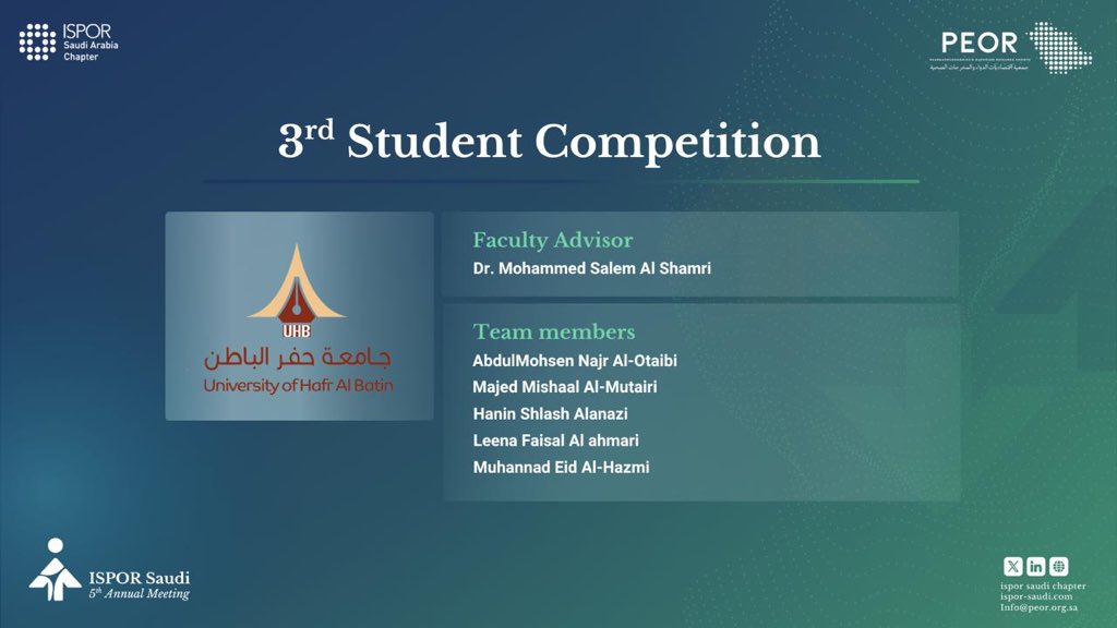 ISPOR Saudi Arabia tweet media