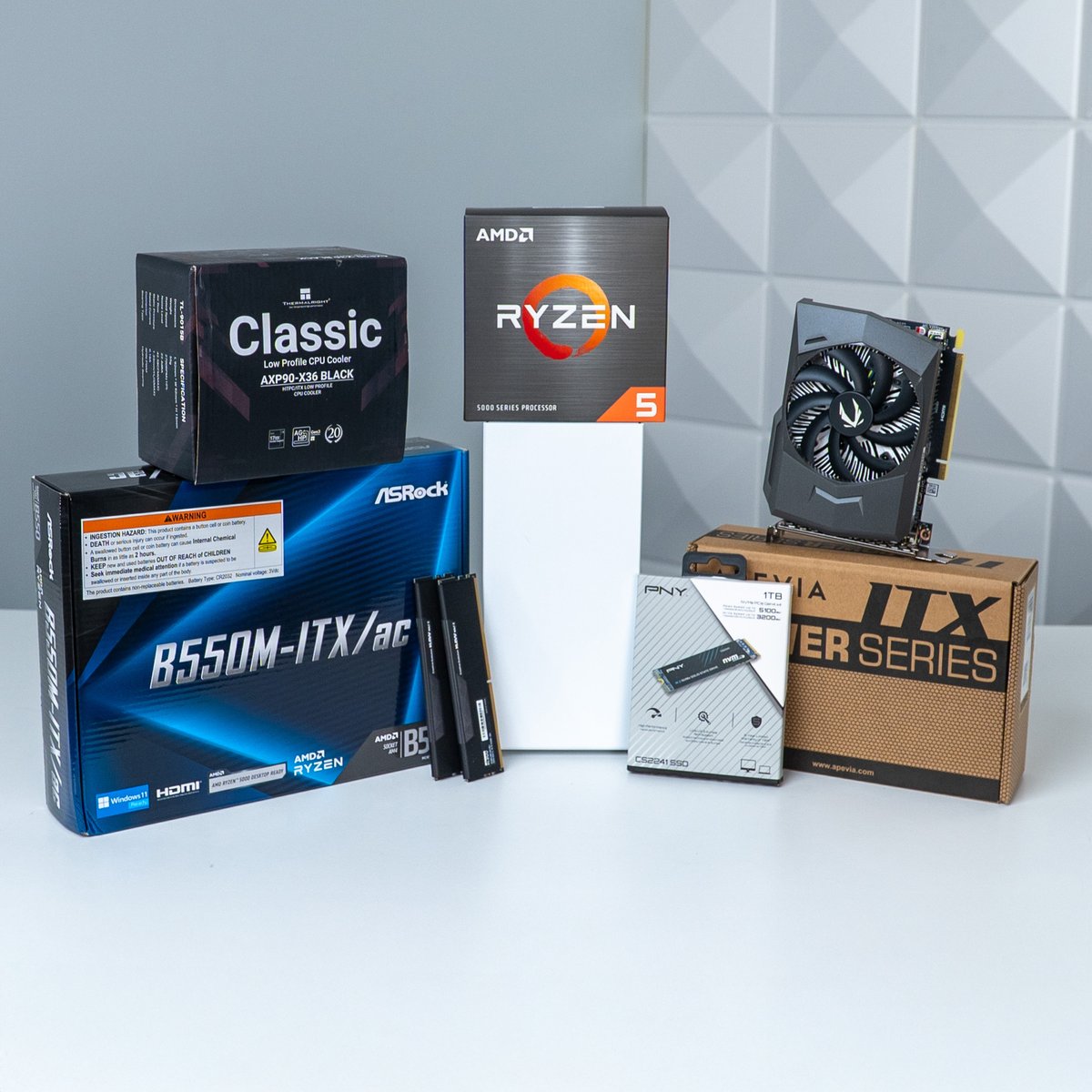 ZachsTechTurf's tweet image. In ONE HOUR, I'll be live building this PC on Twitch. (/ZachsTechTurf)
As a reminder, I'm always running a gaming PC giveaway over there, so be sure to tune in.
Tonight's build features the Ryzen 5 5500 and RTX 3050 inside this tiny Joyjom ITX case.
#GamingPC #PCBuild…