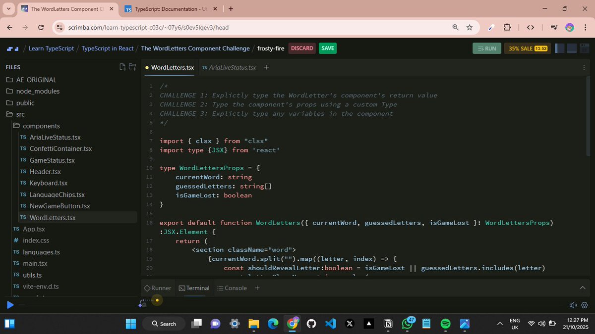 LaTechGirly's tweet image. Day 83 of #100DaysOfCode 🚀
 I started learning about Typescript in React. I learnt how to:
-type useState, react components and their props
-create custom prop types
-import and export types
-type function props