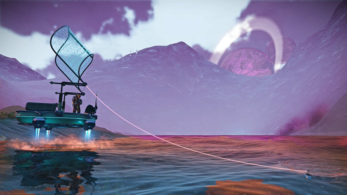 Fishing on a new planet until sundown #NoMansSky #Exploration