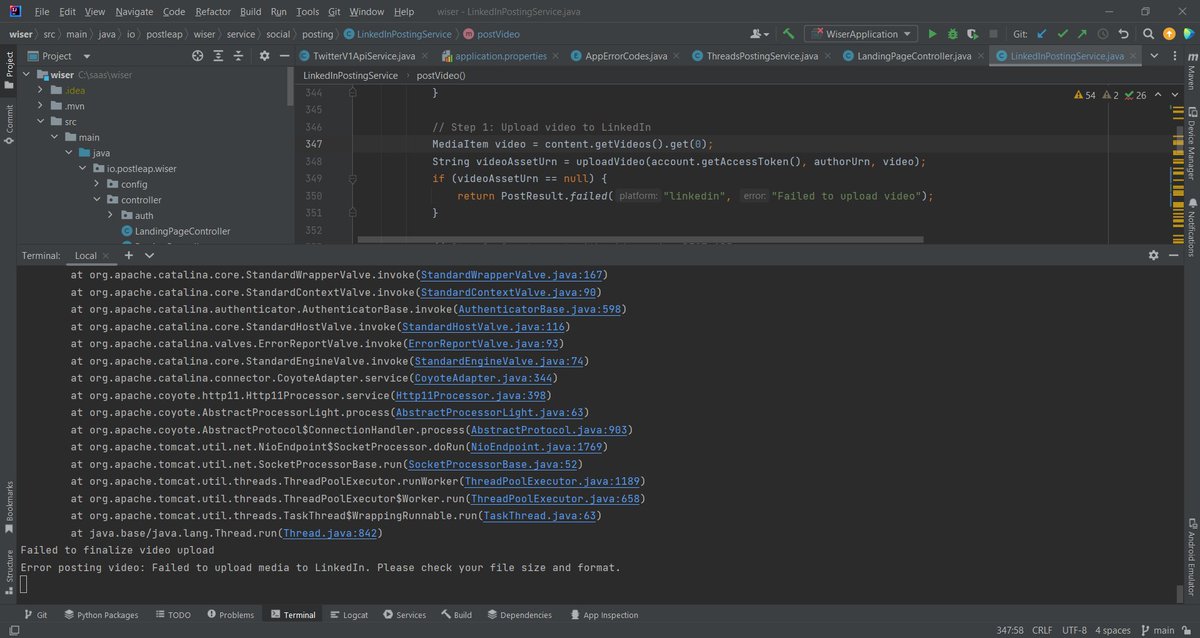 developerPrasad's tweet image. Facing errors while integrating the video support for #linkedin posts on #postleapio

#saas #postleap