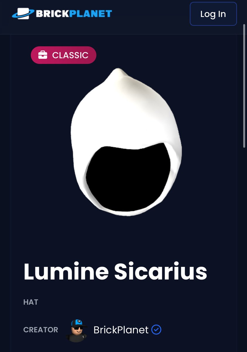 Bro got the brick planet lumine sicarius