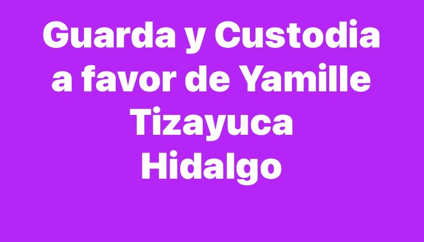 Guarda y custodia a favor de Yamille , Tizayuca, Hidalgo

Hoy es un día muy esperado.
<a href="/yamille_ji20893/">Yamille Jiménez</a>  estuvo separada injustamente de su pequeño hijo.

Hoy se llevó a cabo la audiencia en el juzgado familiar y nuestro querido colaborador, el abogado Roberto Torres, logró una